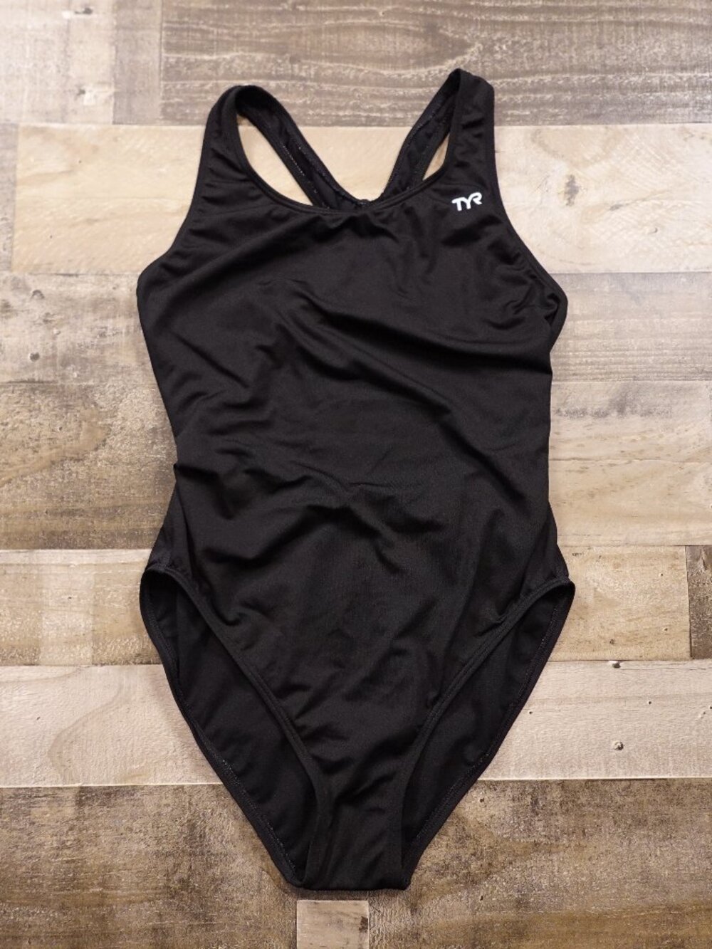 TYR Durafast Elite One Piece Swimsuit Women’s 40 (1X) Black Racerback